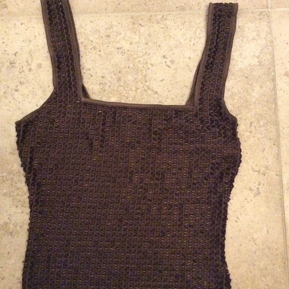 Epic New York beaded tank, copper/brown size Medium - Picture 1 of 3